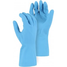 18 Mil Rubber Glove with Strait Cuff, Flock Lined