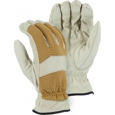 Pigskin Drivers Glove with Brown Cloth Back