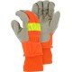 Pigskin Leather Palm Glove with High Visibility Woven Back