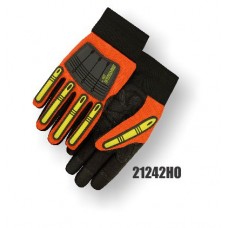 X10 Knucklehead Synthetic Leather Palm, Elastic Wrist, High Visibility Orange