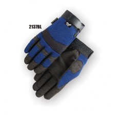 Armorskin Synthetic Leather Velcro Closure Blue Glove