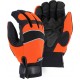 Winter-Lined Synthetic Leather High Visibility Mechanics Glove