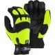 Winter-Lined Synthetic Leather High Visibility Mechanics Glove