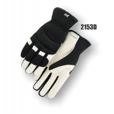 White Eagle Mechanics Slip-on Style Glove with Grain Goatskin Palm and Knit Back 