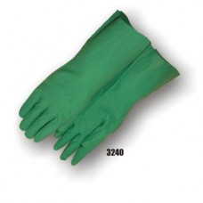 Nitrile Flock Lined Green Glove Unlined