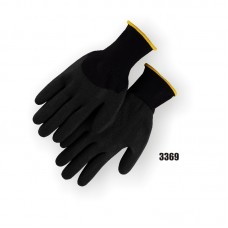 PVC Palm & Knuckle Black Knit Glove