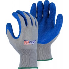 Nylon Rubber Palm Dipped Knit Wrist Blue/Gray SuperDex Glove