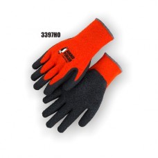 Hi-Vis Orange Knit Rubber Palm Glove