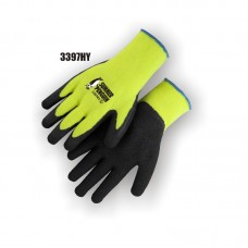 Hi-Vis Yellow Knit Rubber Palm Glove