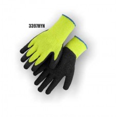 Hi-Vis Yellow Knit Rubber Palm Glove 