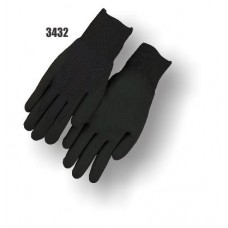 Black PU on a Black Liner Glove