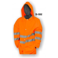 High Visibility Orange Rain Jacket