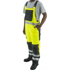 High Visibility Yellow/Black Bib Overall