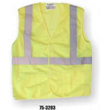 Yellow Mesh Vest with Silver Reflective Striping