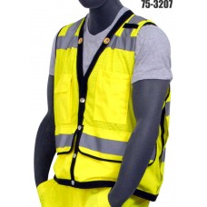 Hi-Vis Yellow Heavy Duty with Pocket on Back Vest