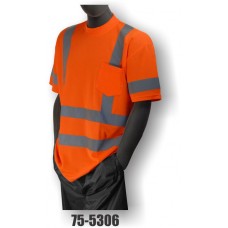 Hi-Vis Orange T-Shirt Double Stripe