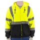 Yellow Class 3 Hooded Sweatshirt with Zipper Closure