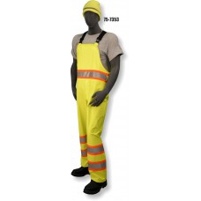 Hi-Vis PU Yellow Rain Bib