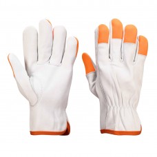 Orange Tip Driver Gloves (12pk) White - PortwestGloves