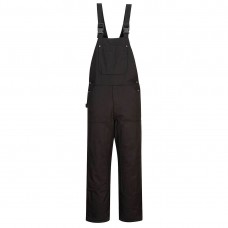 DuraDuck Work Quilt Lined Bib and Brace Black- PortwestPants