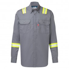 Bizflame 88/12 FR Taped Shirt Gray- PortwestTShirt