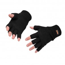 Fingerless Knit Insulatex Glove Black - PortwestGloves