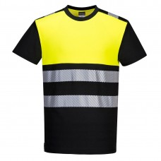 PW3 Hi-Vis Class 1 T-Shirt Yellow Black
