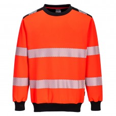 PW3 Hi-Vis Sweatshirt Red/Black - PortwestTShirt