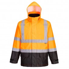 Hi Vis 3-in-1 Contrast Jacket Orange/Black - PortwestJacket