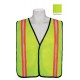 Lime Tight Woven Mesh Safety Vest – Wide Contrasting Vertical Stripe
