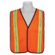 Orange Tight Woven Mesh Safety Vest – 2" Wide Contrasting Vertical Stripe