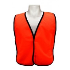 Orange Tight Woven Mesh Safety Vest – No Stripes