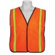 Orange Tight Woven Mesh Safety Vest – 1" Vertical Stripe