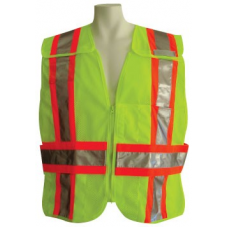 Lime (Fire) Public Safety Vest with contrasting stripes